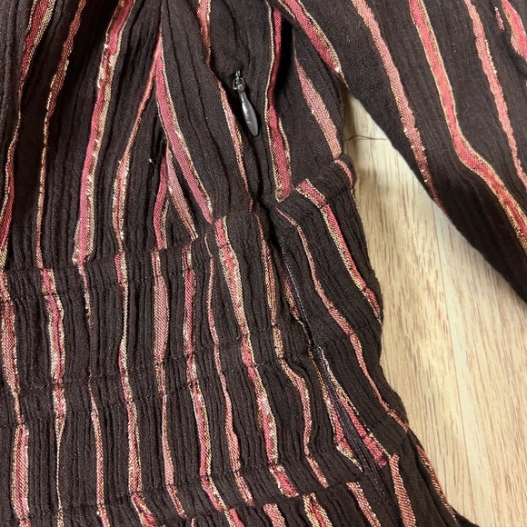 Ulla Johnson Rosalind Metallic Striped Mini Dress - Picture 3 of 7